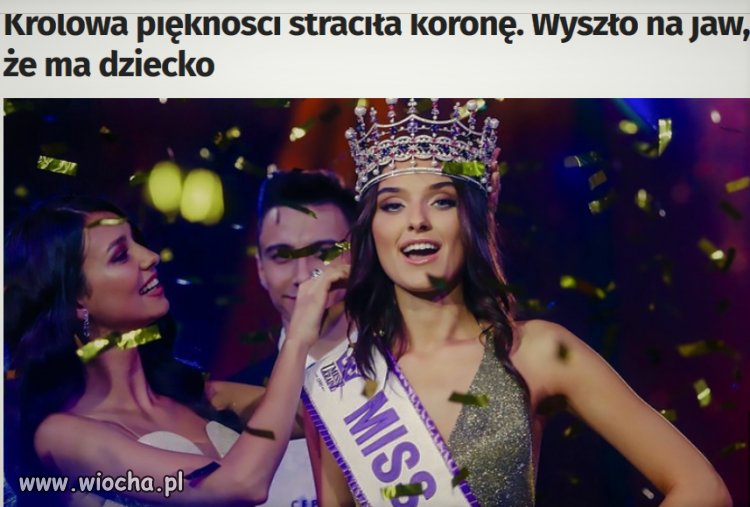Miss Ukrainy straciła koronę bo ma dziecko