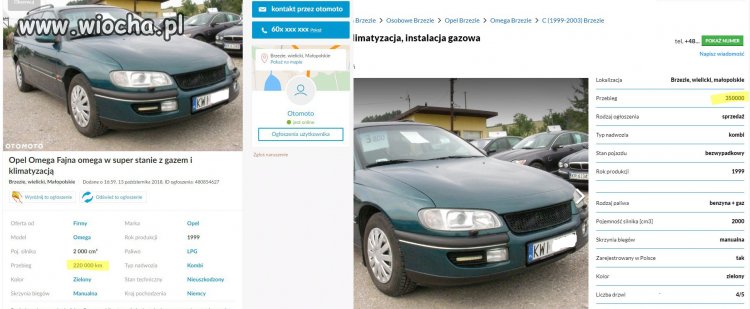Przebieg zmienia się co ogłoszenie 