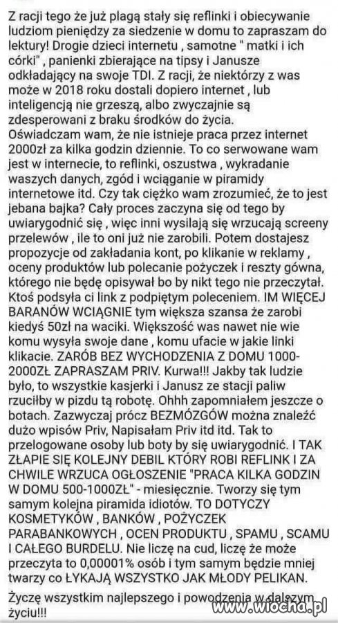 Przesłanie dla internetowych karierowiczów