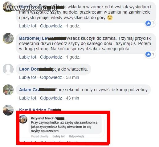 Instrukcja - jak pilotem domykać szyby w aucie...