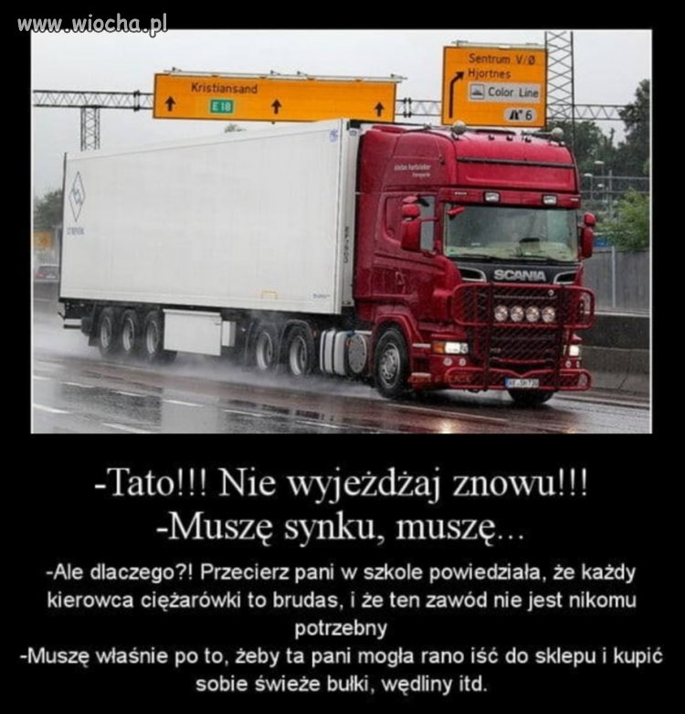 Praca kierowcy to ciężki kawałek chleba