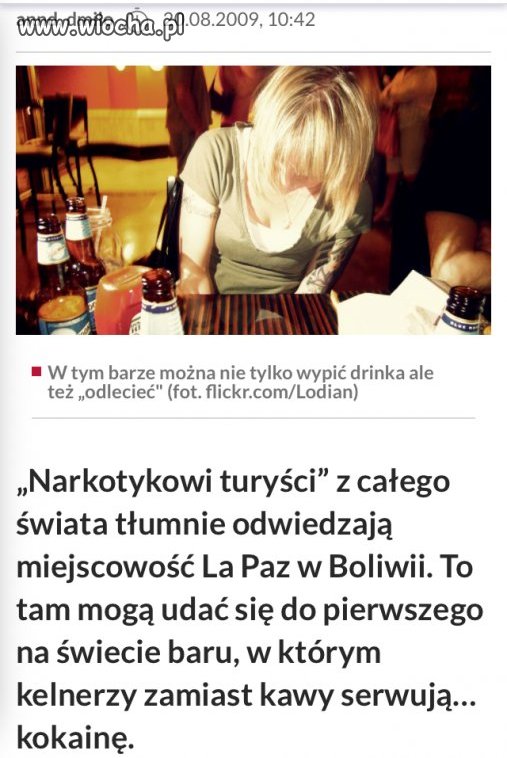 Pierwszy kokainowy bar na świecie 