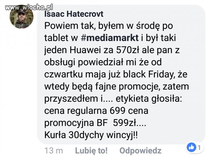 No i macie swój czarny piątek.