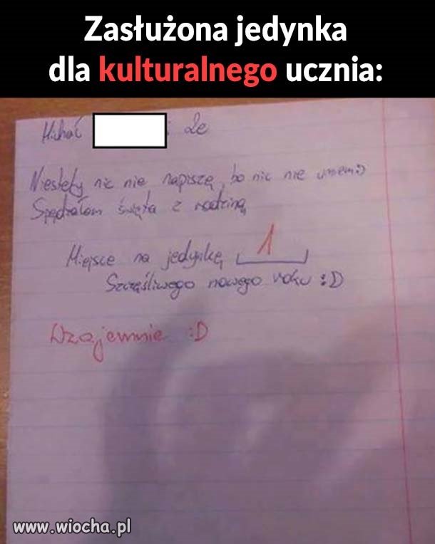 Uczeń z klasą.