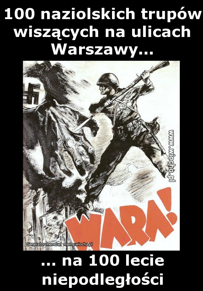100 naziolskich trupów wiszących na ulicach