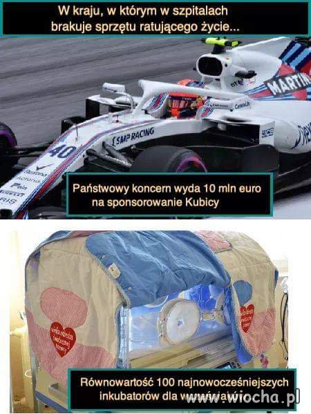Cieszymy się z tego,że Kubica