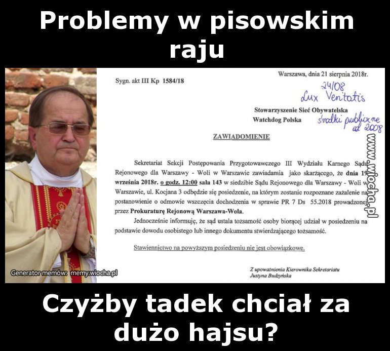 Panowie negocjują stawkę za szable w glosowaniach