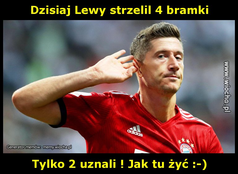 Dzisiaj Lewy strzelil 4 bramki