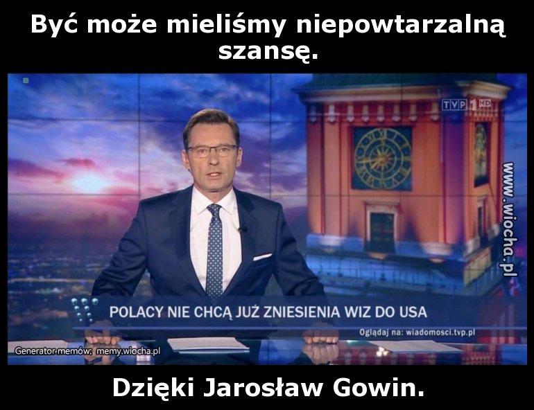 Być może mieliśmy niepowtarzalną szansę.