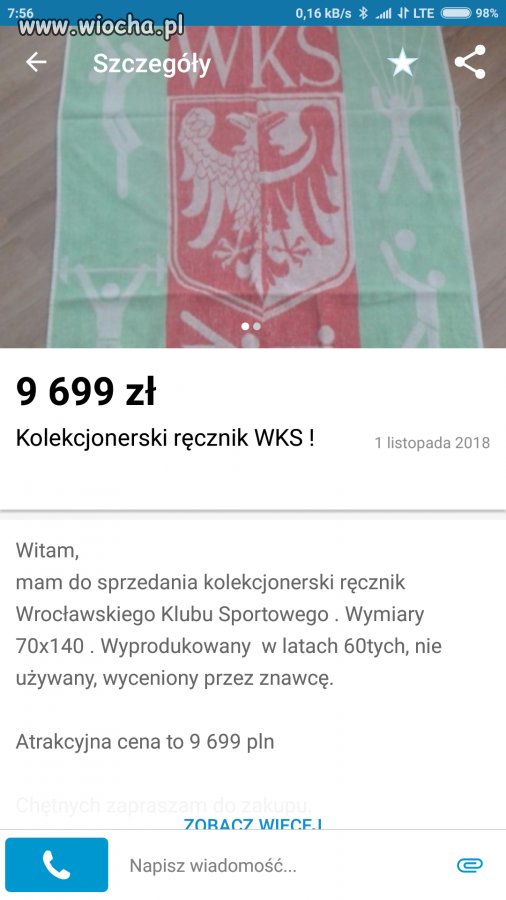 Kolekcjonerski ręcznik