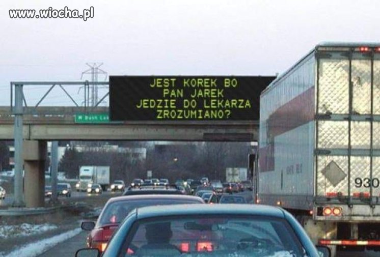 Z drogi śledzie, bo Pan jedzie. Pan Jarek ...