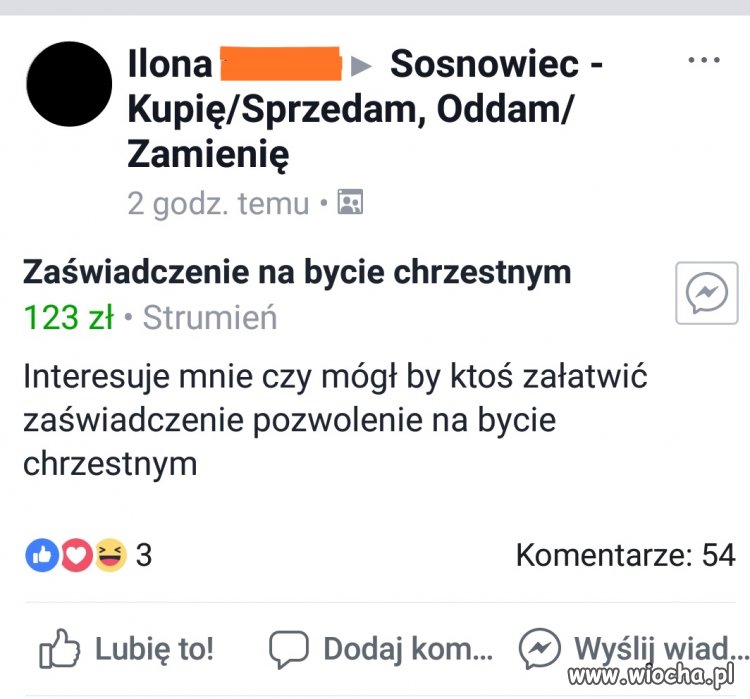 Zaświadczenie ...