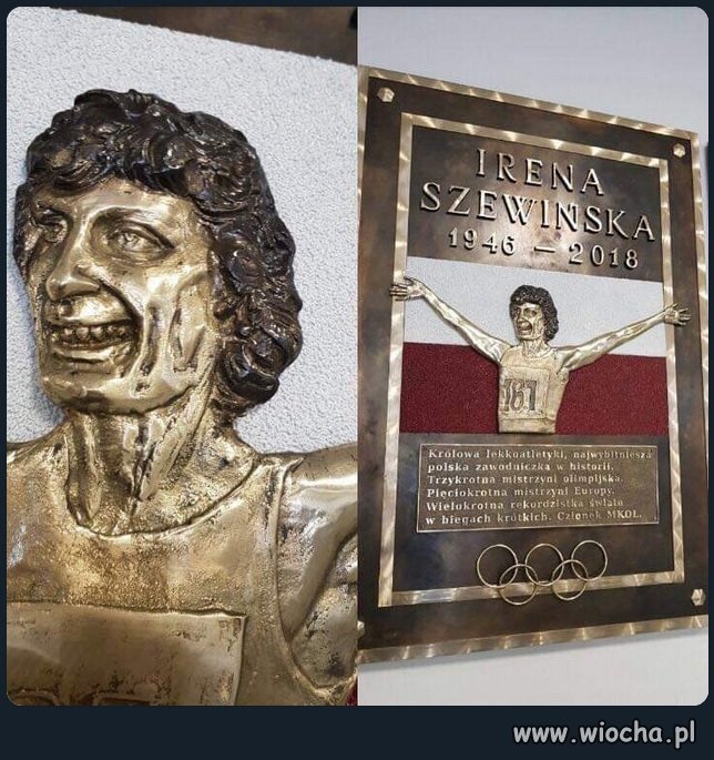 Pomnik Ireny Szewińskiej, Łomianki.