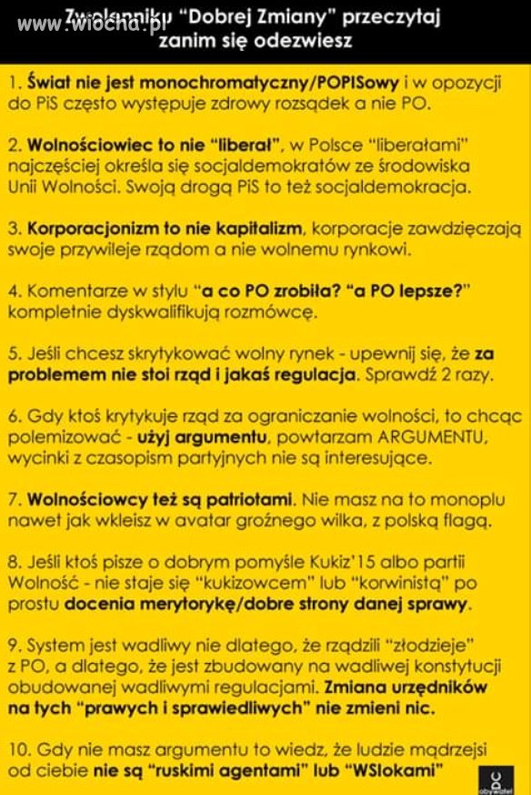 Gdy nie możesz zrozumieć, że ,, Dobra Zmiana,,