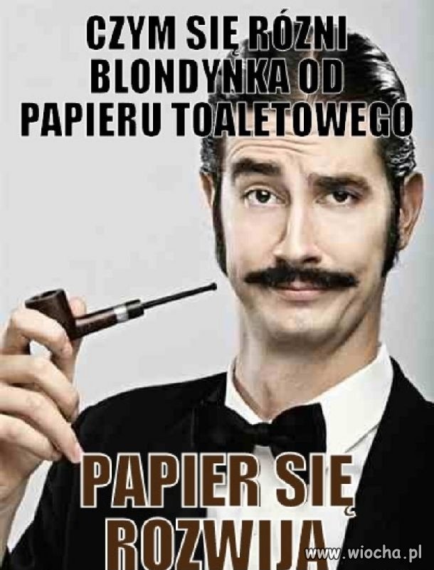 Czym się różni blondynka od papieru toaletowego?