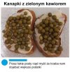 Kanapki z zielonym kawiorem.