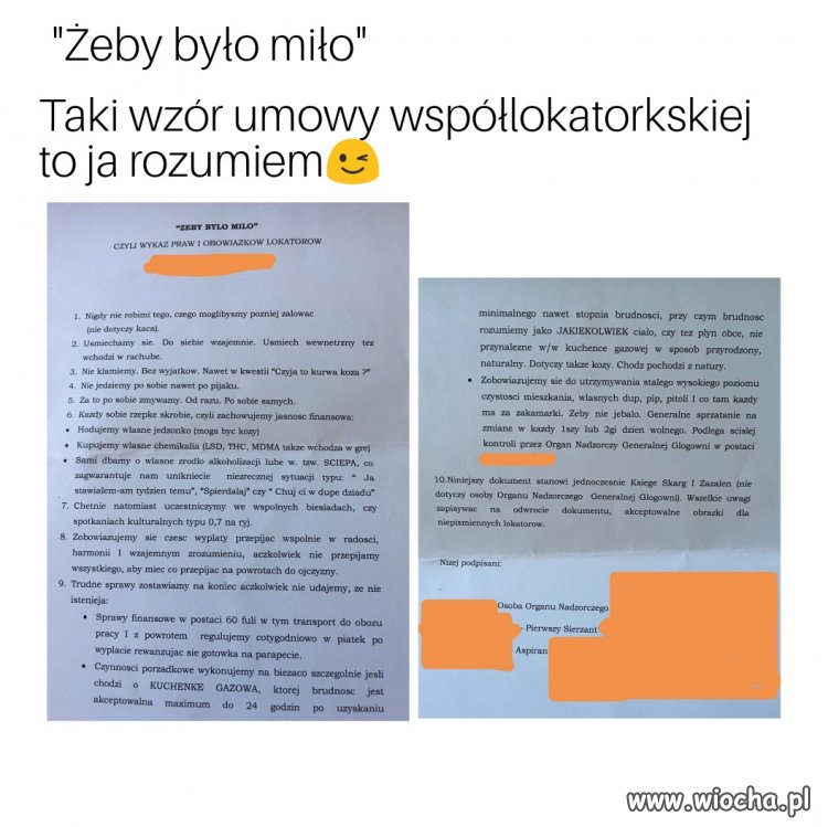 Najlepsza umowa wspołlokatorska EVER