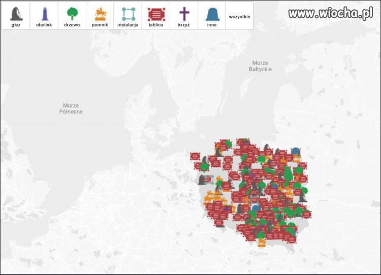 460. Pomniki, tablice, obeliski, głazy i dęby