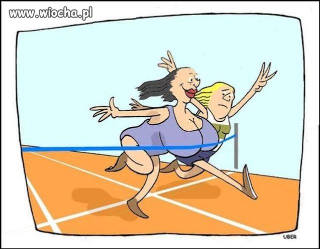 Niektóre piersi naprzód