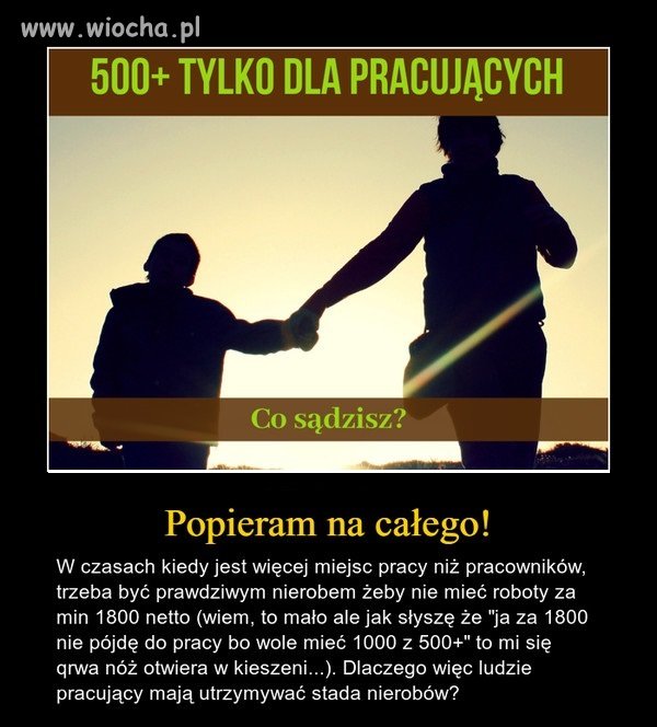 Tak powinno być od samego początku. 