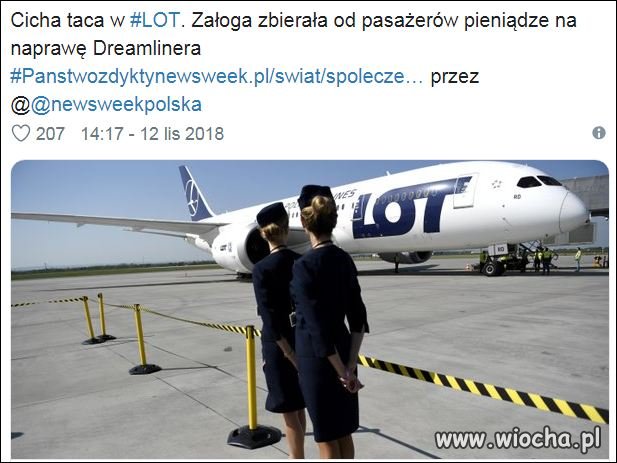 Zrzutka pasażerów LOT-u na powrót do kraju