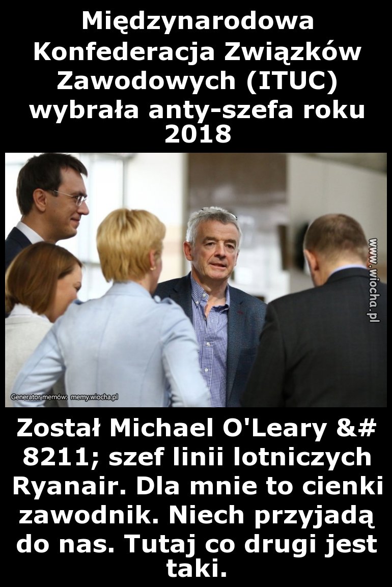 Wybrali irlandzkiego cieniasa najgorszym szefem świata.