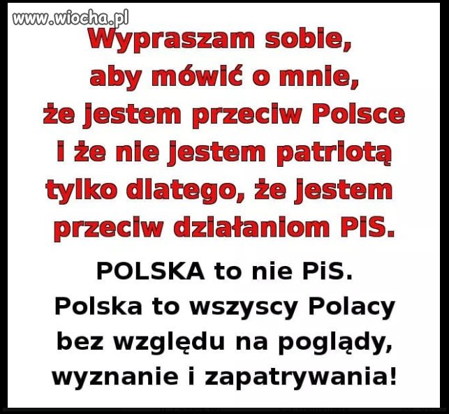 Ja kocham moją ojczyznę Polskę po mojemu