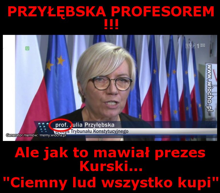 PRZYŁĘBSKA PROFESOREM !!!