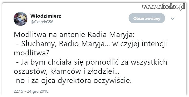 Modlitwa w intencji