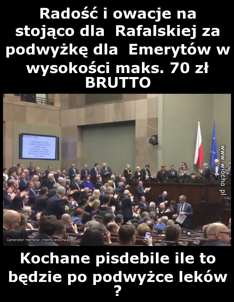 Rzucili ochłapy emerytom a cieszą się jakby,