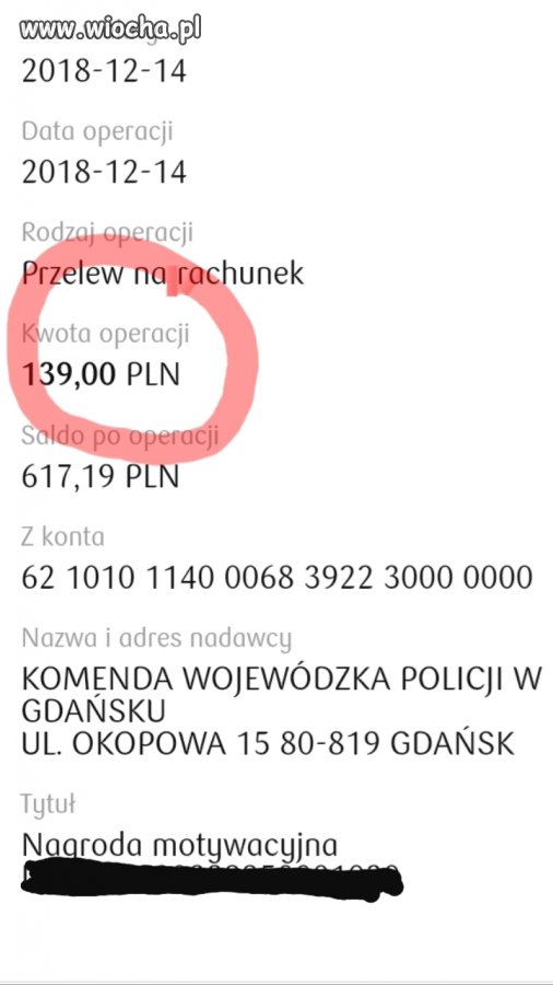 Premia świąteczna zwykłych policjantów