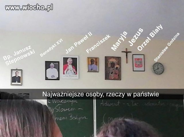 Klasa w (podobno) świeckiej szkole