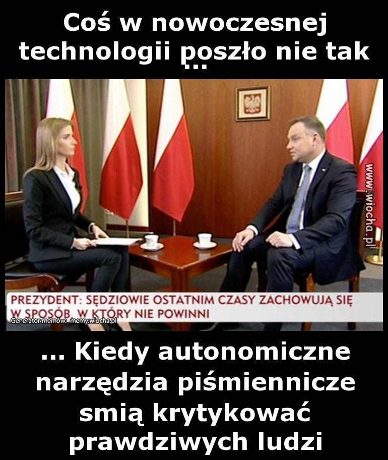 Coś w nowoczesnej technologii poszło nie tak...