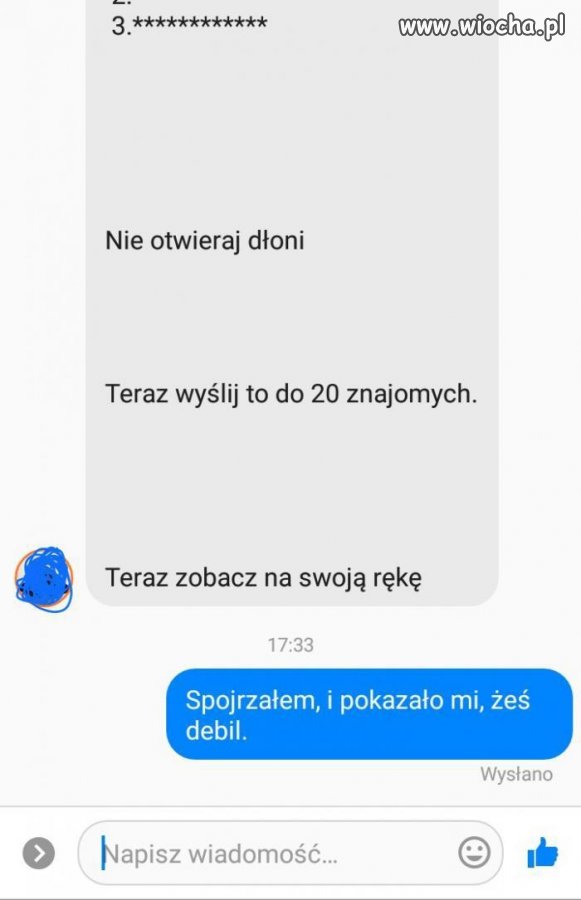 Prawidłowe postępowanie z łańcuszkiem