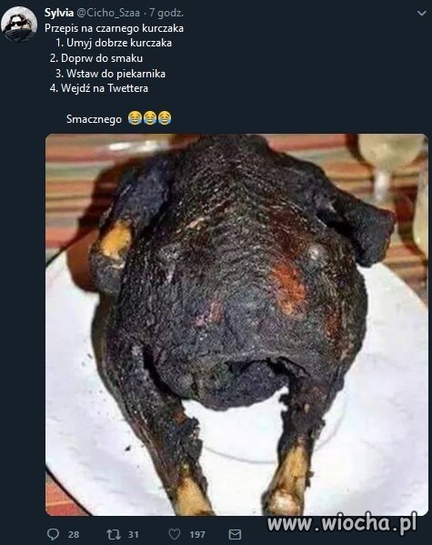 Przepis na czarnego kurczaka...