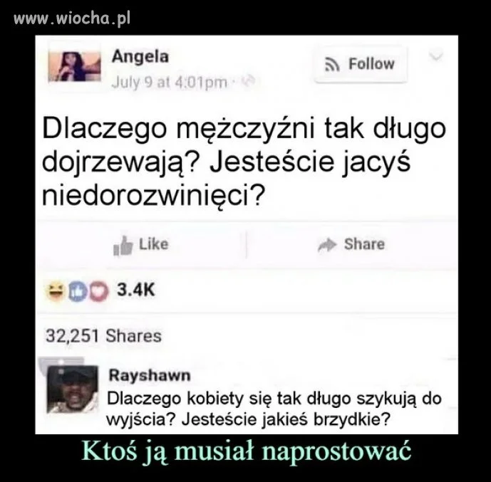 Ktoś ją musiał naprostować
