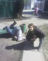 Mistrz parkouru z fanem