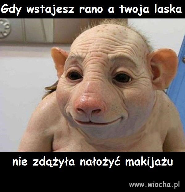 Laska bez makijażu