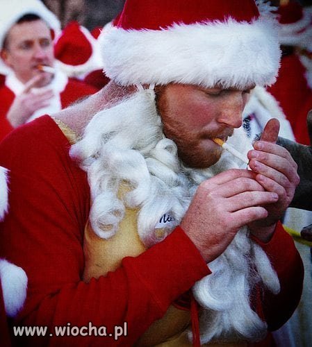 Santa smoking