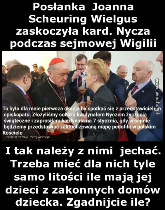 Posłanka  Joanna Scheuring Wielgus zaskoczyła