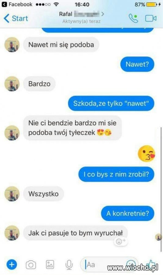 Dość bezpośredni chłopak