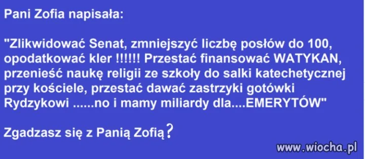 Jeśli rząd daje kasę klerowi