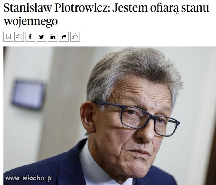 Zaraz się dowiemy że był internowany