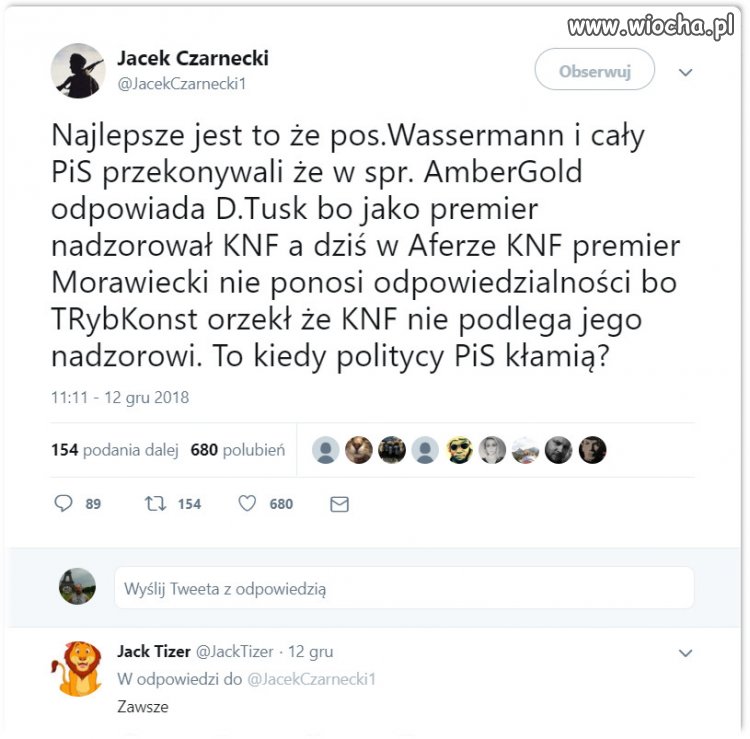 Kiedy pis mówi prawdę ?