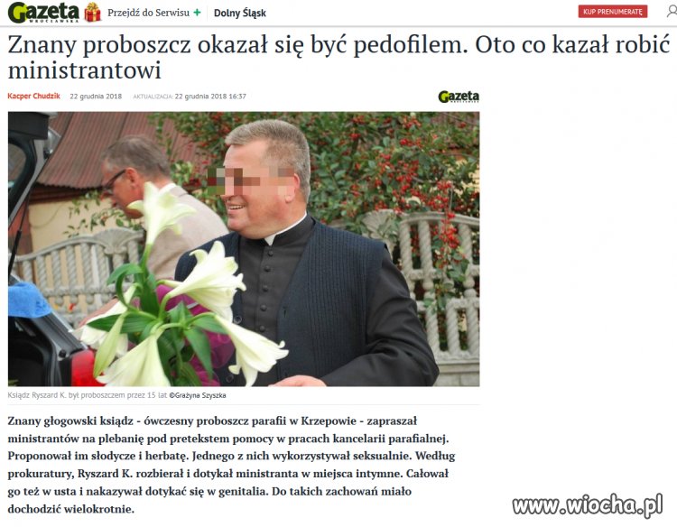 "Całował go też w usta i nakazywał dotykać się...
