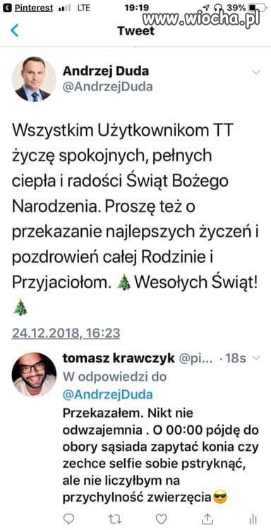Koń też ma na niego ...