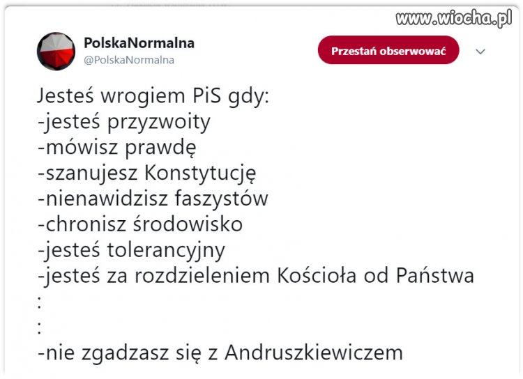 Jesteś wrogiem Pis