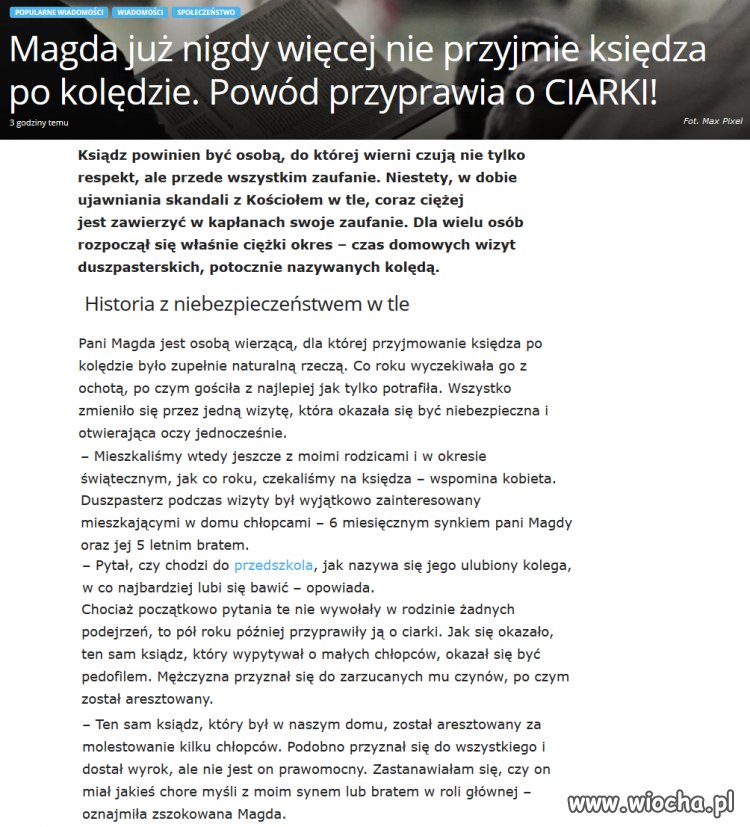 Ksiądz wypytywał o chłopców...