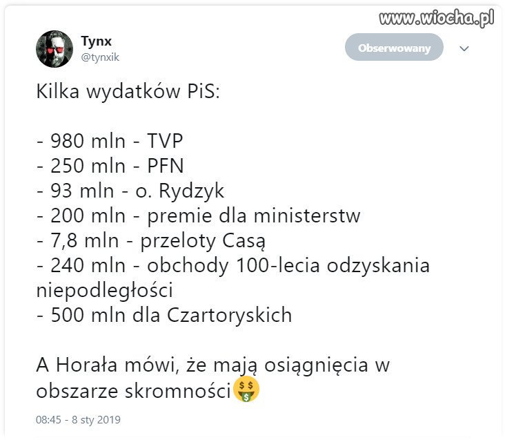 Skromny jak PIS