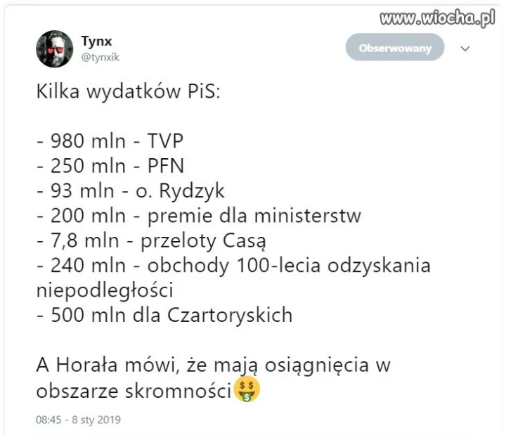 Skromny jak PIS